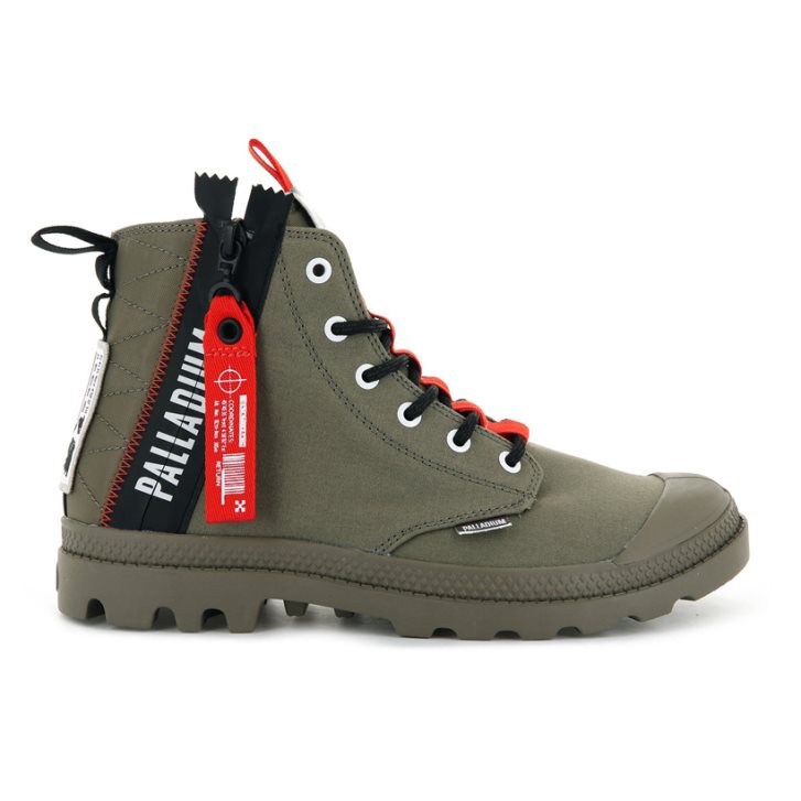 Bottes Palladium Pampa Hi Ticket To Earth Femme Vert Olive | FR GXY542W